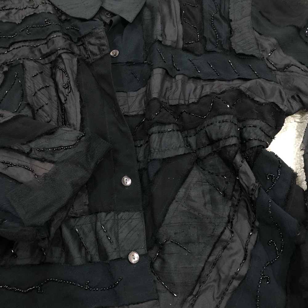 Vintage Chico's Black Patchwork Blazer - image 6